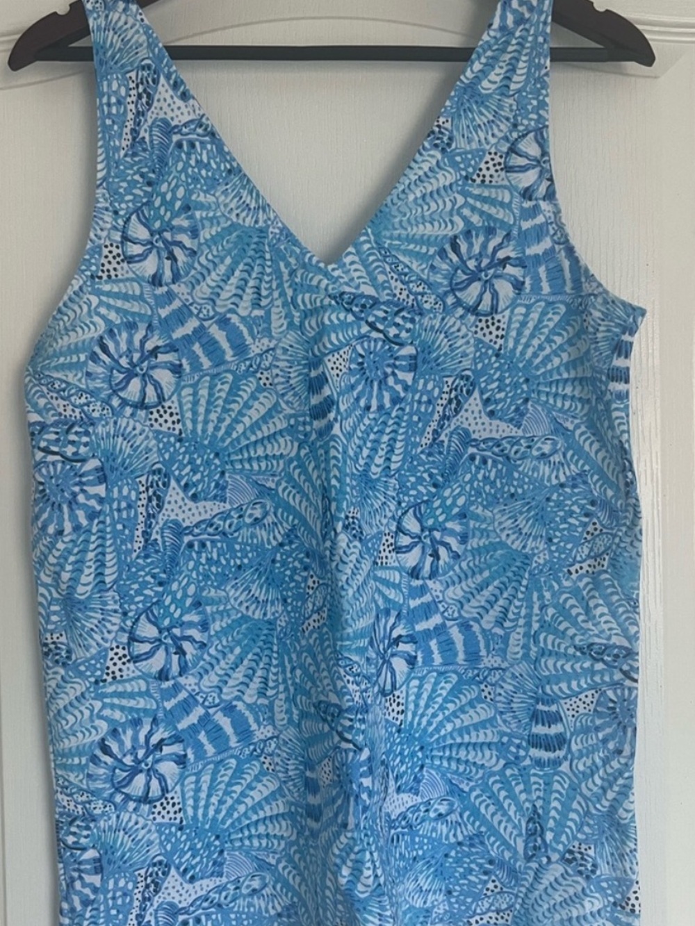 💕NWOT Lilly Pulitzer Linen Aqua Blue Florin V-Neck Top - Picture 3 of 7
